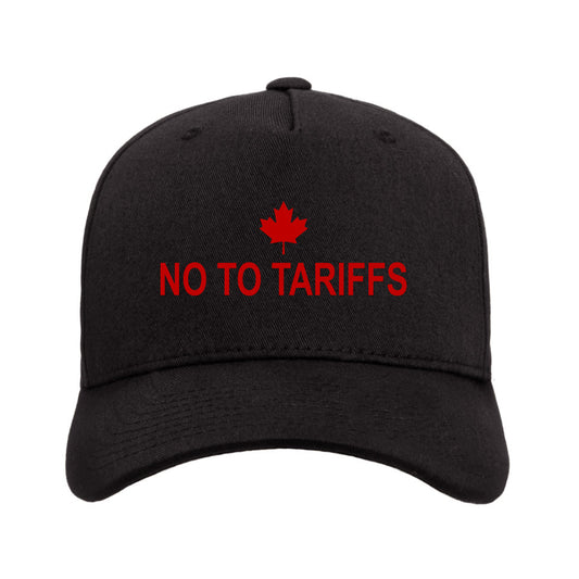 No To Tariffs Red Leaf Fitted Cap