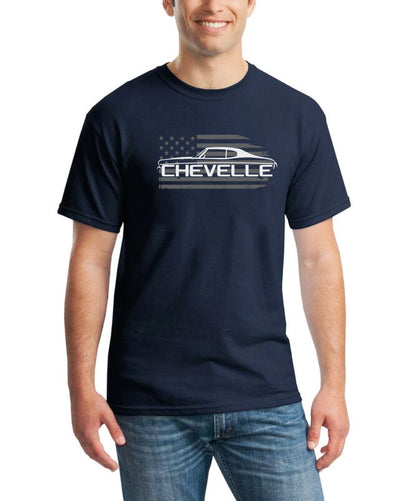 Chevelle Muscle Car USA Flag T-Shirt