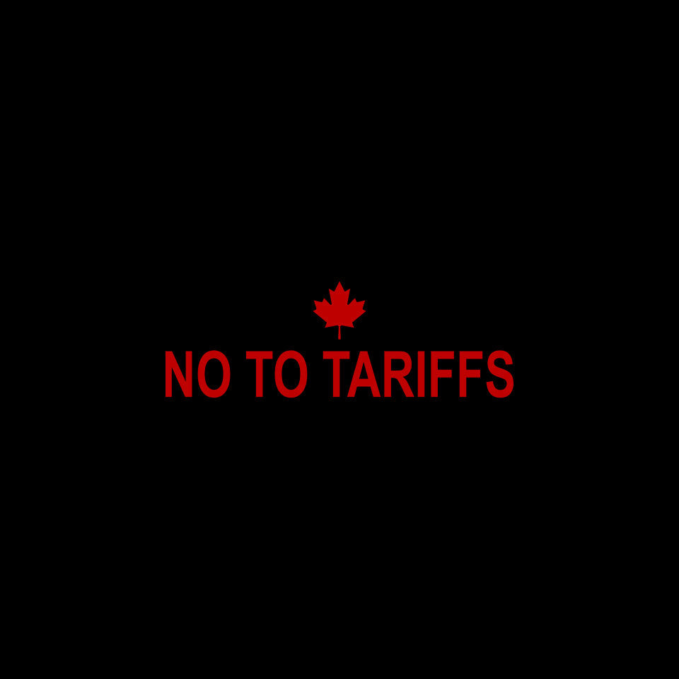 No To Tariffs Red Leaf Fitted Cap