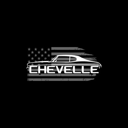 Chevelle Muscle Car USA Flag T-Shirt