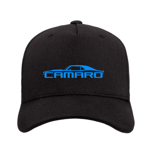 Neon Blue Camaro SS Flexfit Cap